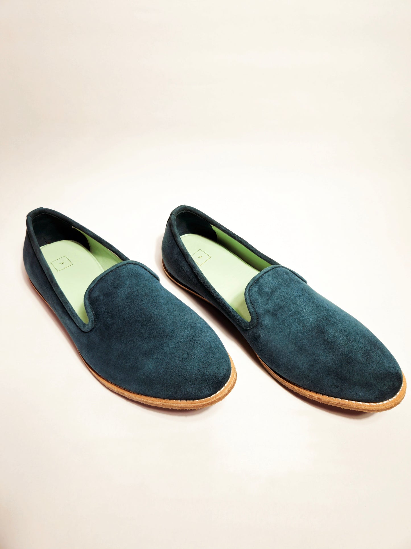 Mens Kiaan Jutti Slip On Rainforest Green K2 Suede