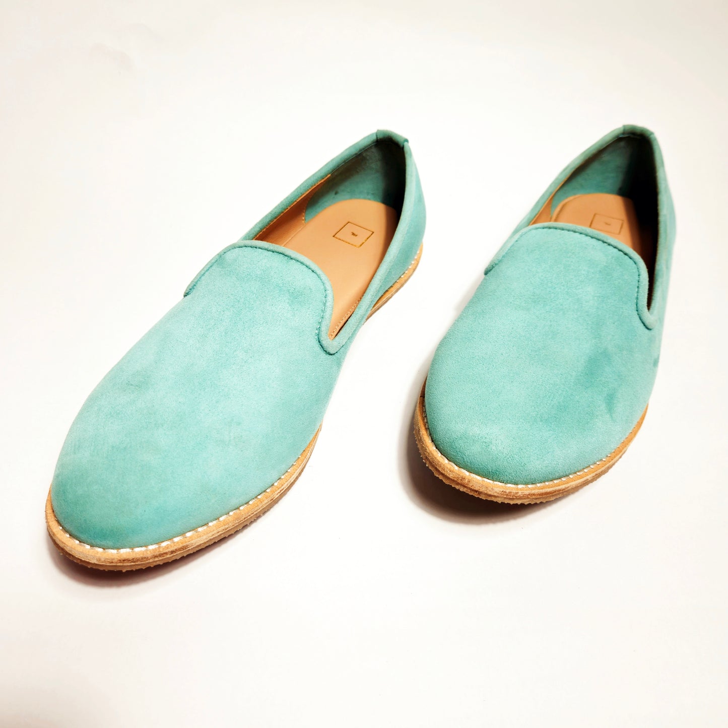 Mens Kiaan Jutti Slip On Pastel Mint Blue K2 Suede