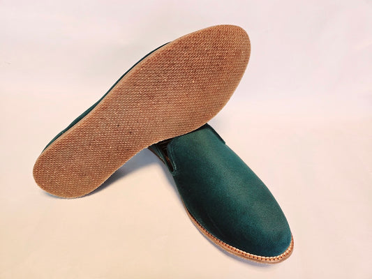 Mens Kiaan Jutti Slip-on Forest Teal Green K3 Velvet