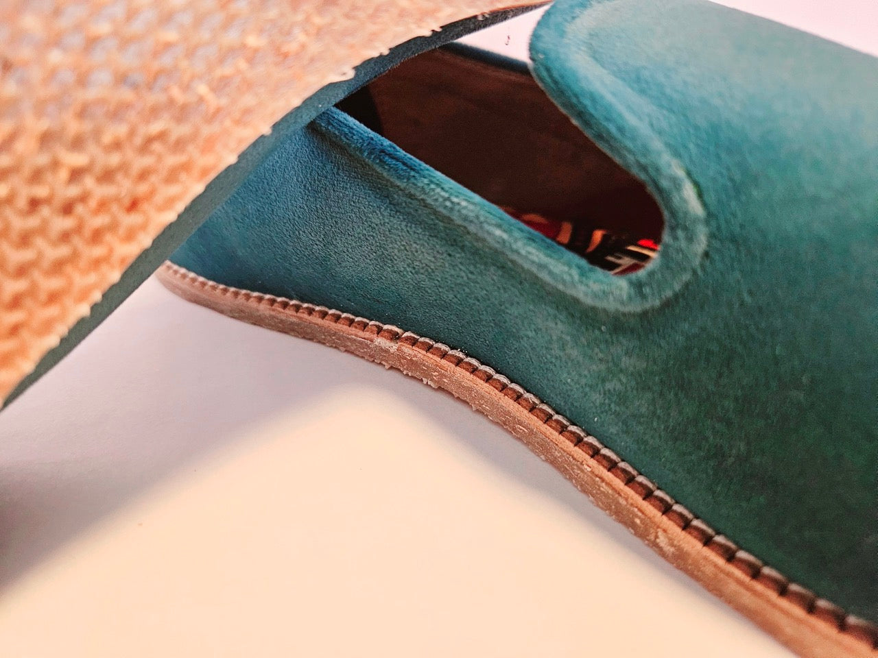 Mens Kiaan Jutti Slip-on Forest Teal Green K3 Velvet