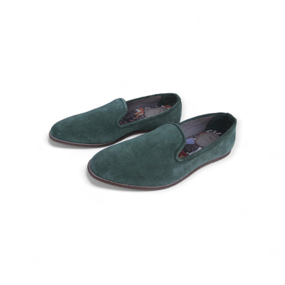 MumbaiLads Mens Kiaan K2 Slip-on Jutti Footwear Green Suede