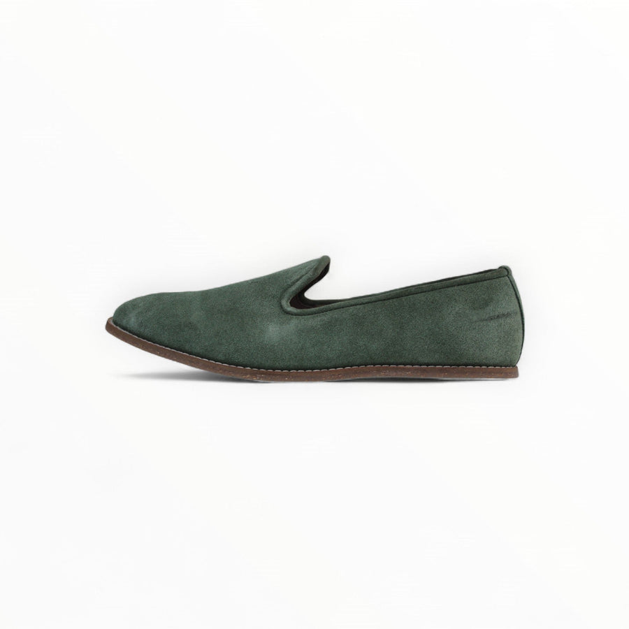 Mumbai Lads Kiaan K2 Suede Jutti Slip-On in Forest Green