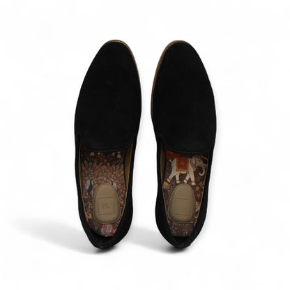 MumbaiLads Mens Kiaan K2 Slip-on Jutti Footwear Black Suede