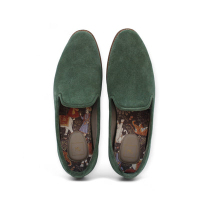 MumbaiLads Mens Kiaan K2 Slip-on Jutti Footwear Green Suede
