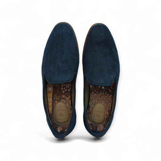 MumbaiLads Mens Kiaan K2 Slip-on Jutti Footwear Blue Suede