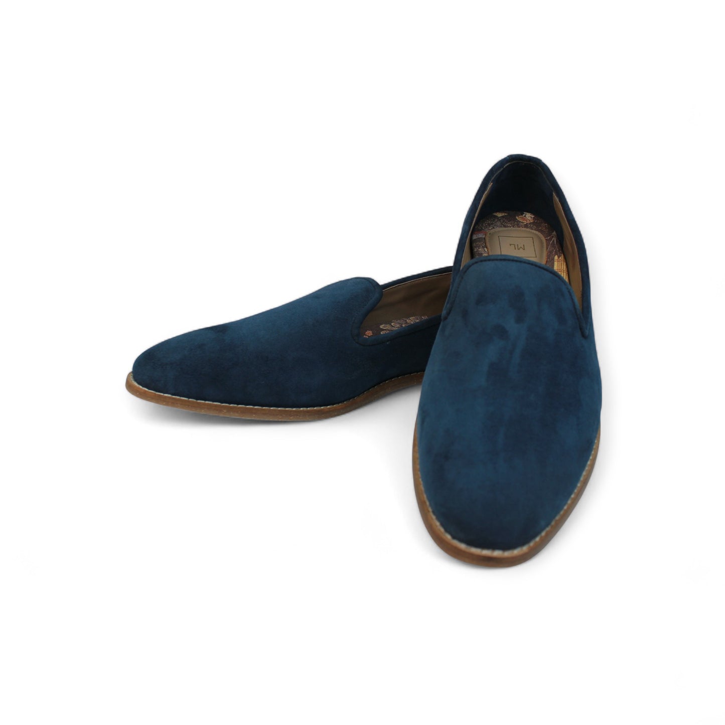 MumbaiLads Mens Kiaan K2 Slip-on Jutti Footwear Blue Suede