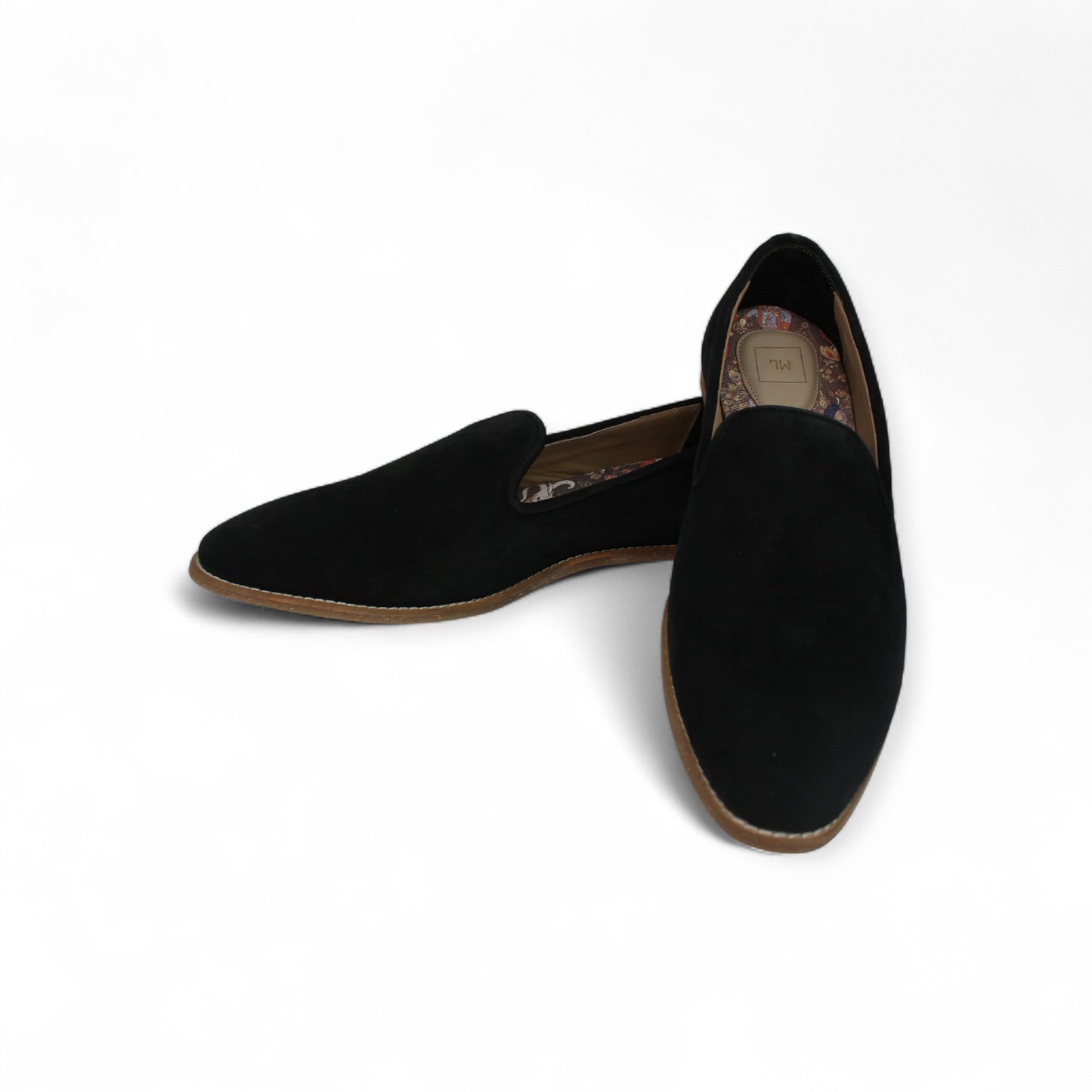 MumbaiLads Mens Kiaan K2 Slip-on Jutti Footwear Black Suede