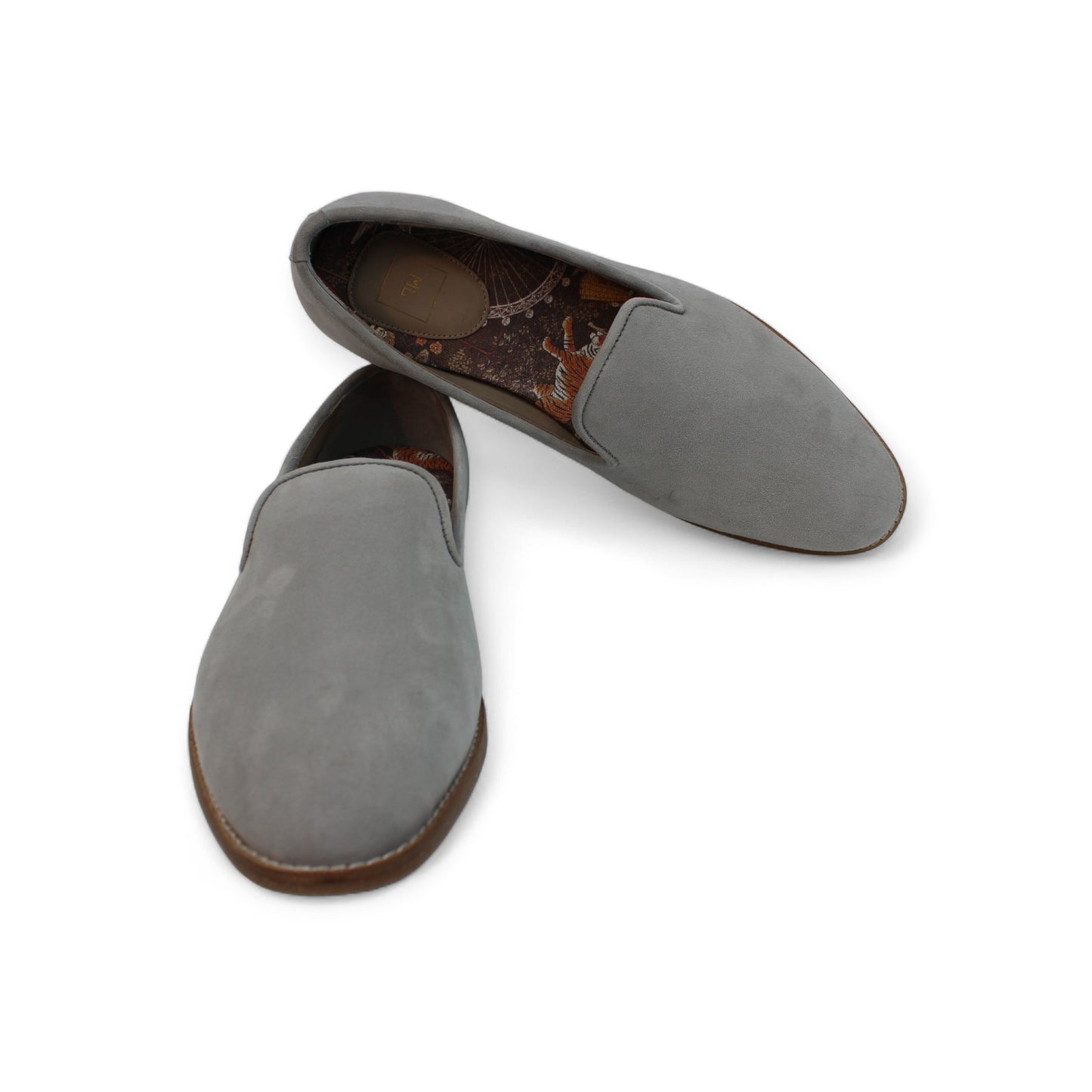 MumbaiLads Mens Kiaan K2 Slip-on Jutti Footwear Grey Suede
