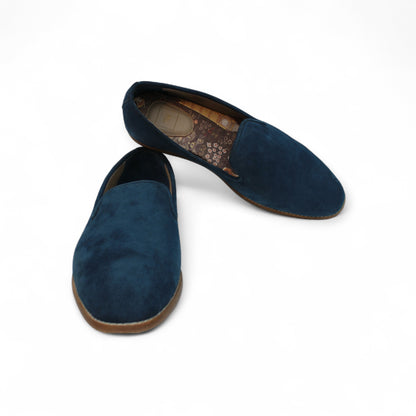 MumbaiLads Mens Kiaan K2 Slip-on Jutti Footwear Blue Suede