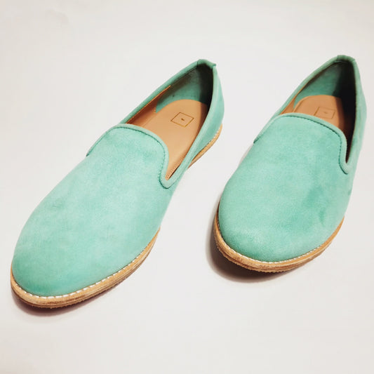 Mens Kiaan Jutti Slip On Pastel Mint Blue K2 Suede